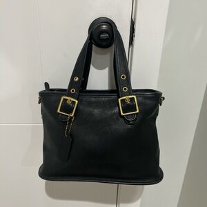 Coach Black Leather Tote Bag